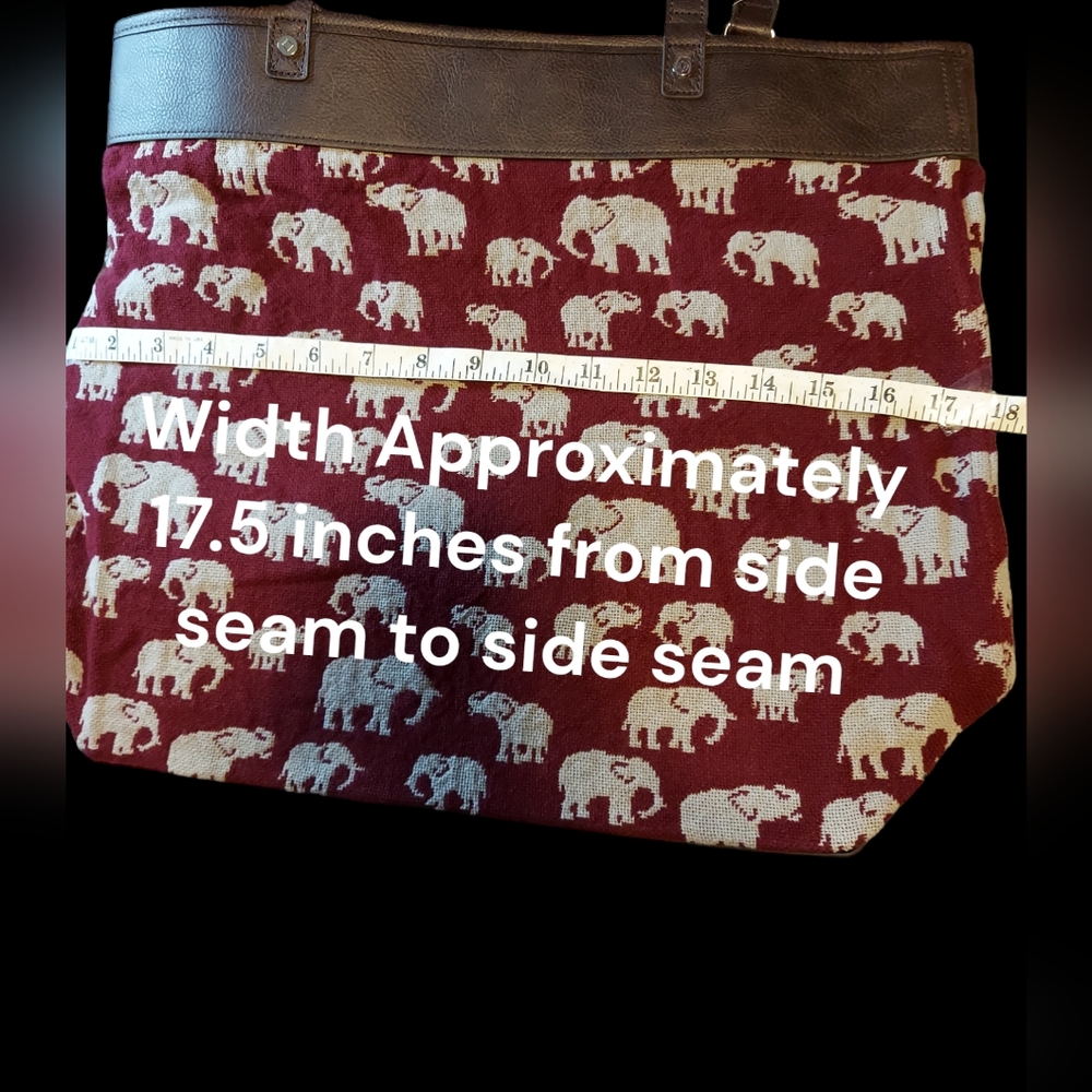 Thirty-One Safari Weave Elephant Reversible Tote NWT - Picture 4 of 7